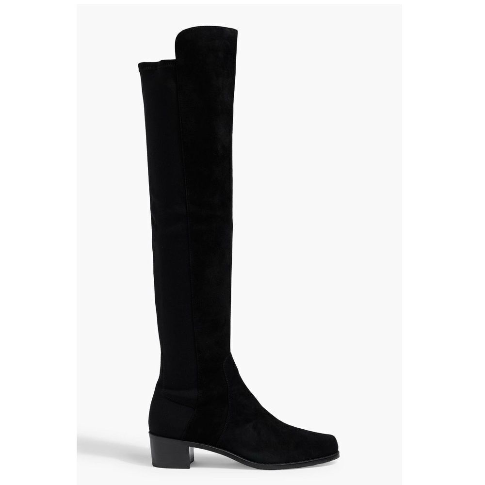 STUART WEITZMAN Reserve suede and microstretch over-the-knee boots